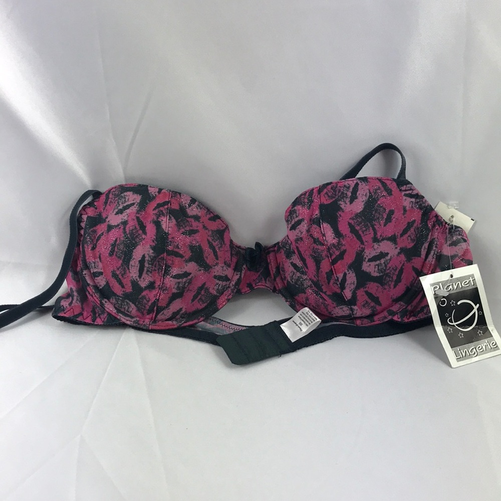 Planet lingerie Demi Cup Lips Bra 36B